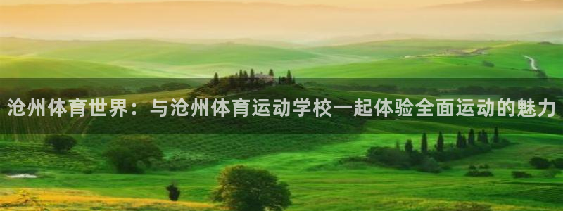 ug环球官网：沧州体育世界：与沧州体育运动学校一起体验全面运动的魅力